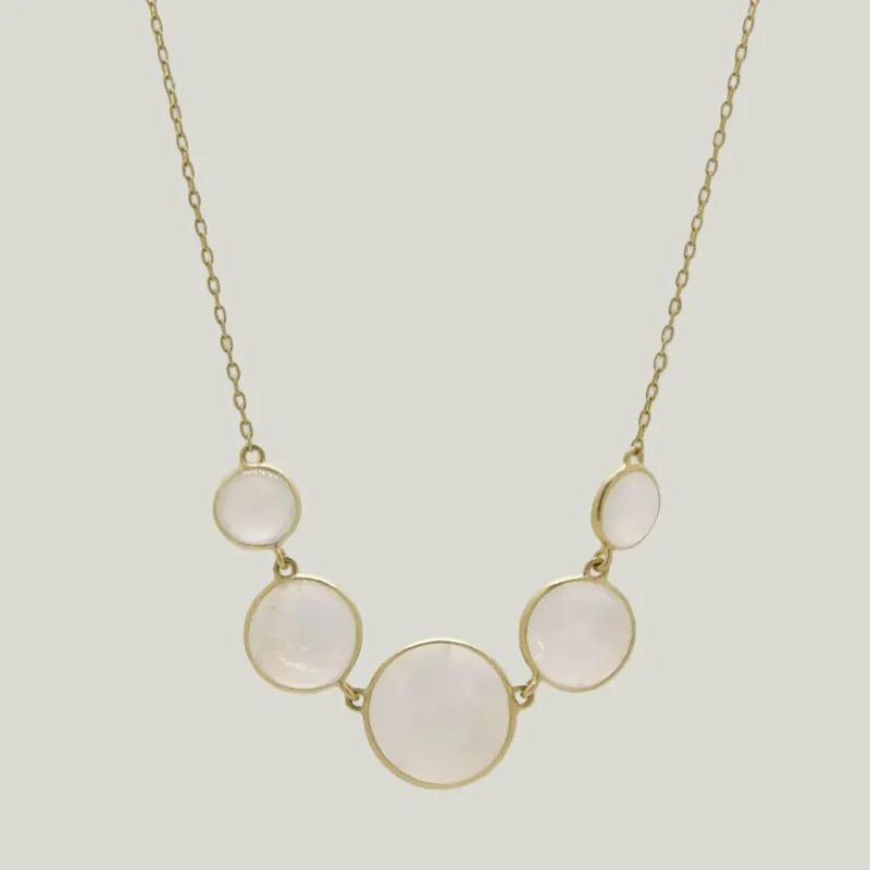 Rainbow Moonstone Inline Round Necklace - Kothari (Leased)