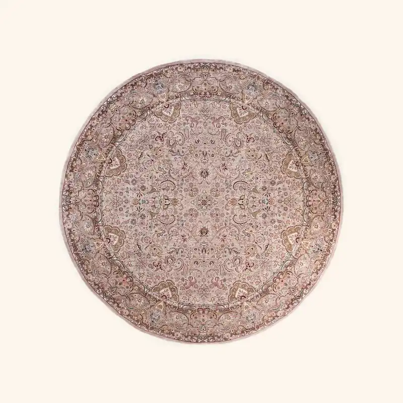 Beige Traditional Wool Rug - 10'10" x 10'10"