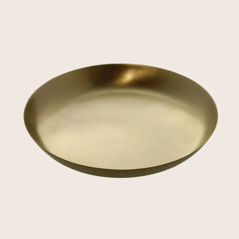 Small Brushed Brass Tray - Homart