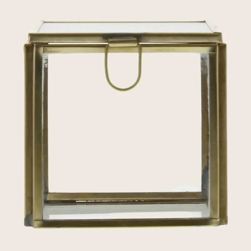 Small Brass Glass Box - Homart