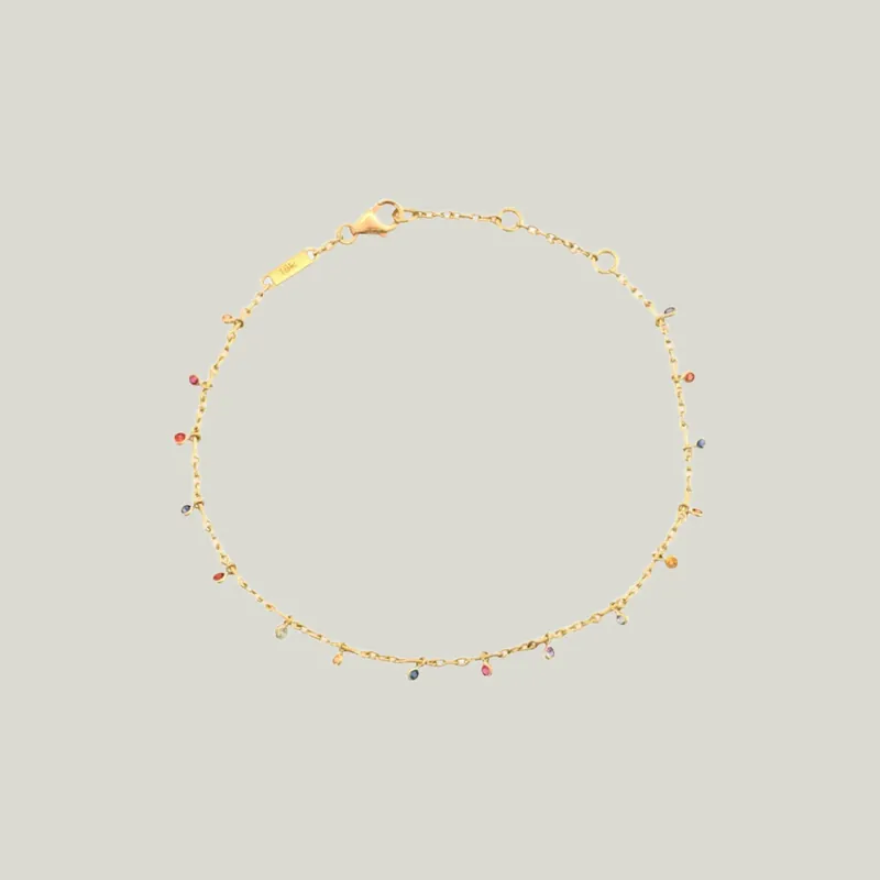 Multicolor Sapphire Fringe Bracelet - Kothari (Leased)