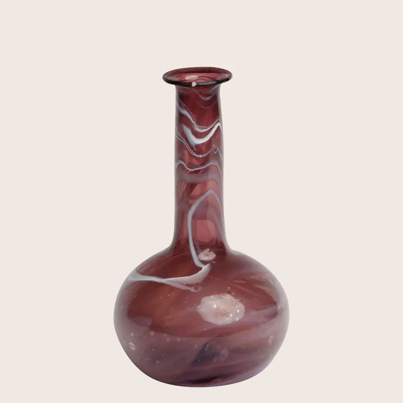 Recycled Glass Tall Vase, Purple - EJA International ApS