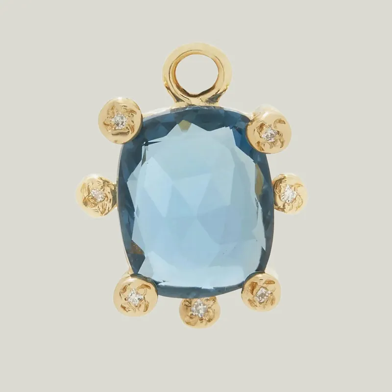 Genie Charm with Blue Topaz and Diamonds - Scosha (Consigned)