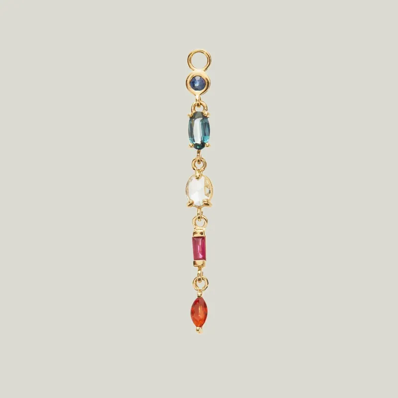 The Rokia Blue Chain Drop Charm - Scosha (Consigned)