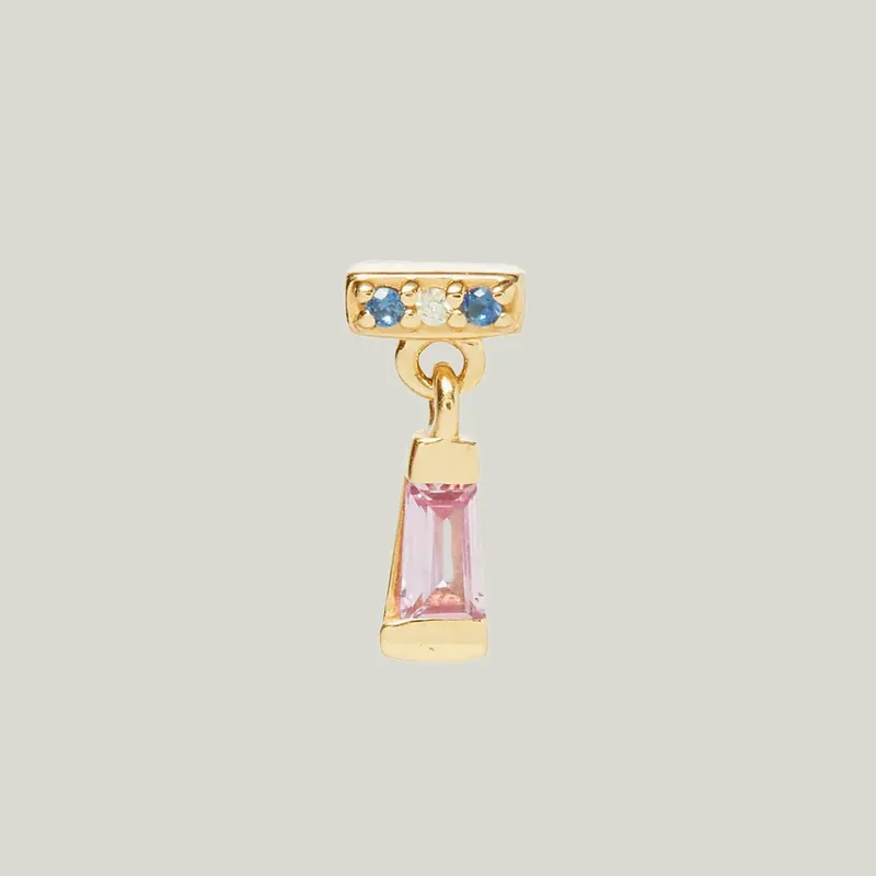 The Pink Sapphire Sway Stud - Scosha (Consigned)