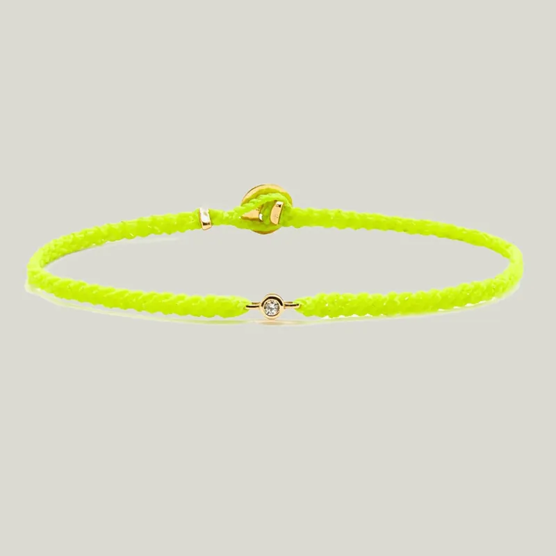 Classic Diamond Bracelet in Neon Yellow - Scosha (Consigned)