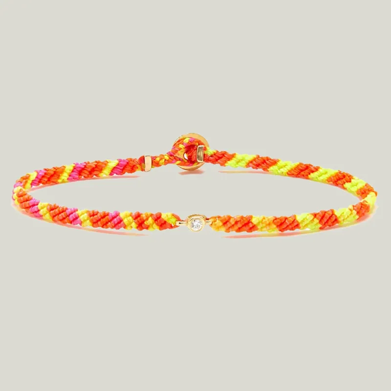 Classic Diamond Bracelet in Rainbow Stripe - Scosha (Consigned)