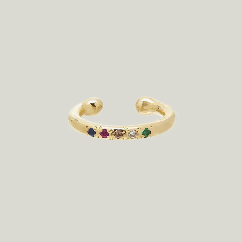 Rainbow Gems Ear Cuff - Scosha (Consigned)