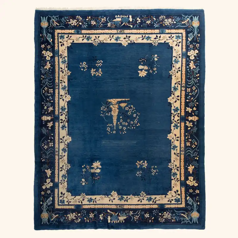 Blue Traditional Wool Rug - 8'3" x 11'11"