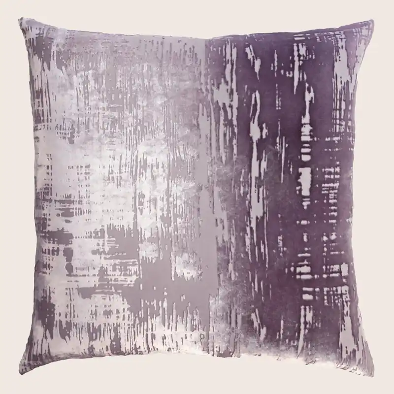 Brushstroke Velvet Pillow, Thistle - Kevin O'Brien (Drop Ship)
