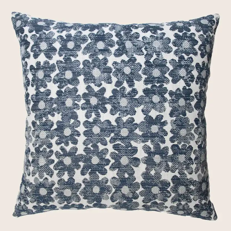 Daisy Indoor/Outdoor Pillow, Navy - Kevin O'Brien (Drop Ship)