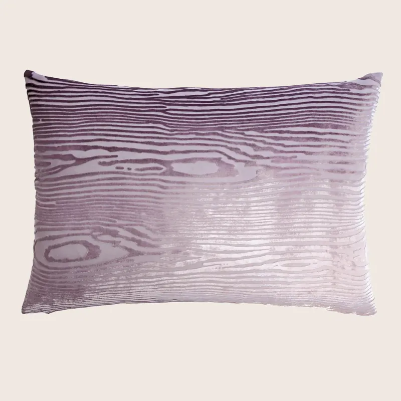 Woodgrain Velvet Pillow, Thistle - Kevin O'Brien (Drop Ship)