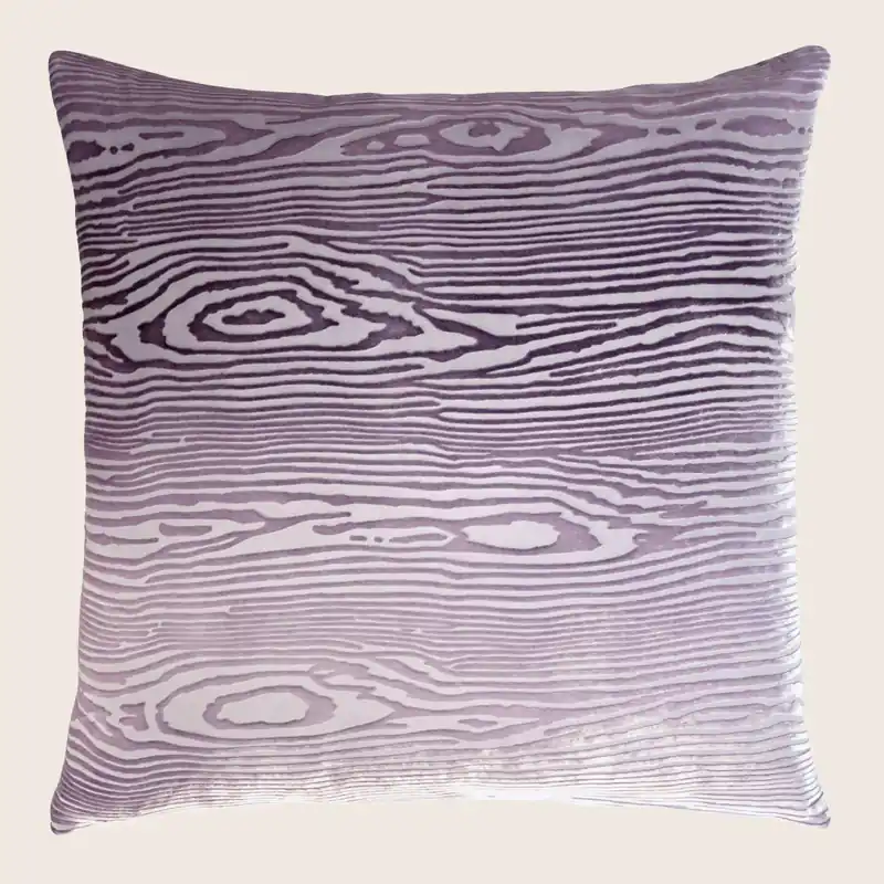 Woodgrain Velvet Pillow, Thistle - Kevin O'Brien (Drop Ship)
