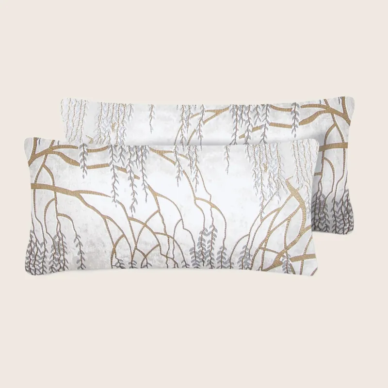 Willow Metallic Velvet Pillow, Set of 2 - Kevin O'Brien (Drop Ship)