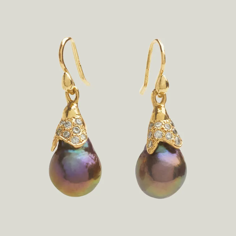 Pussy Willow Dangle Earrings - Kimberlin Brown (Consigned)