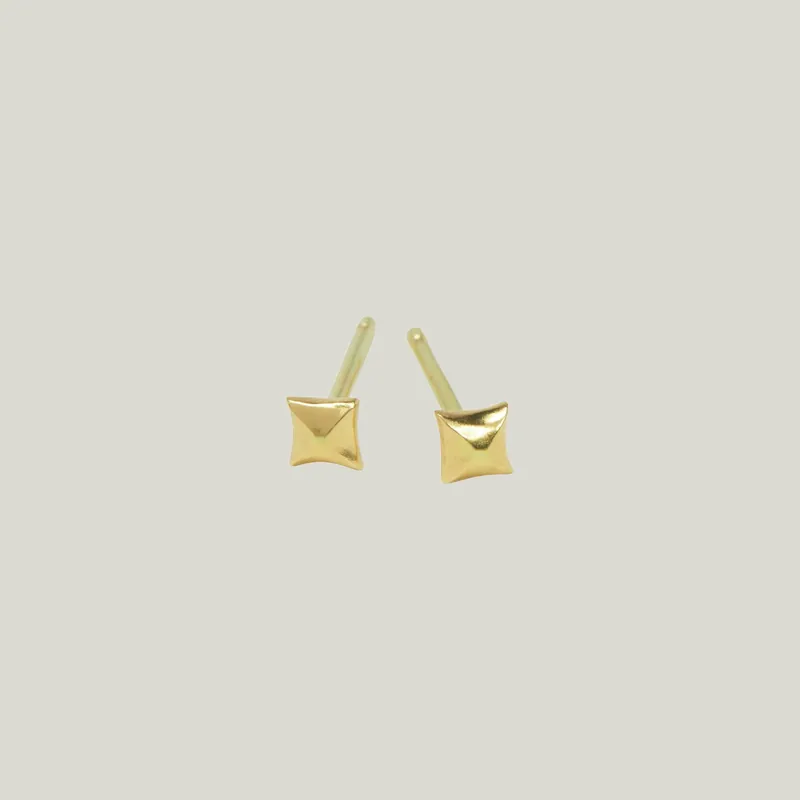 Tiny Square Studs - Diana Mitchell (Consigned)