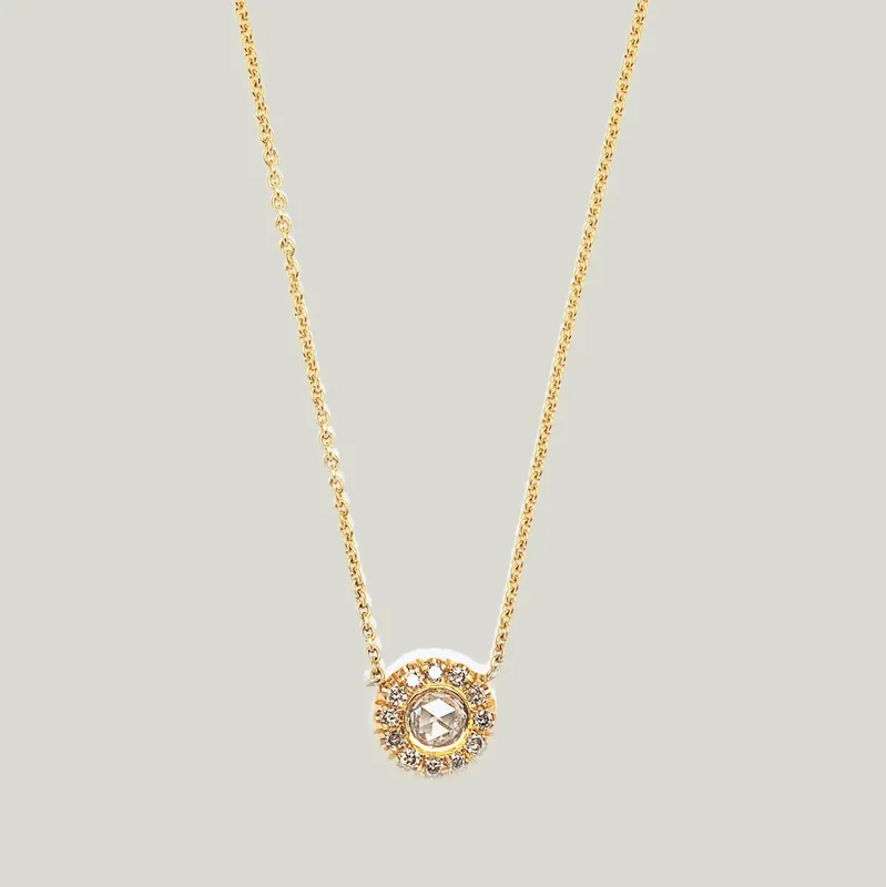 Round Rose Cut With Halo - Diana Mitchell (Consigned)