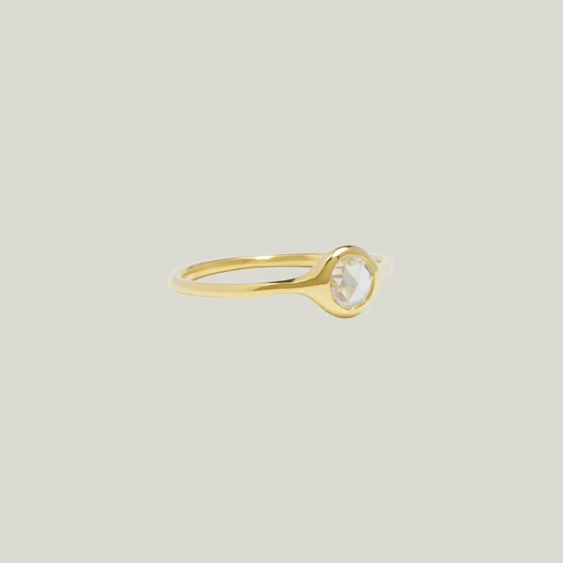 Carved Ring Round Rose Cut - Diana Mitchell (Consigned)