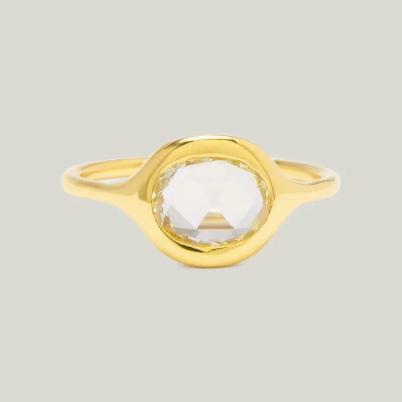 Carved Ring Oval Rose Cut - Diana Mitchell (Consigned)