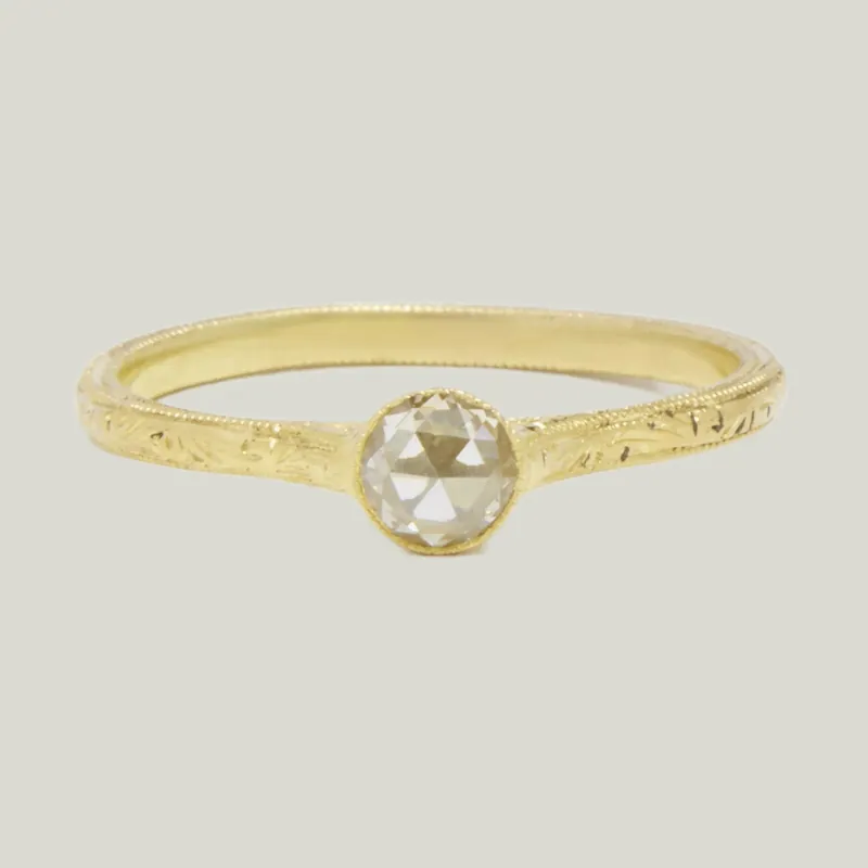 Engraved Cathedral Ring - Diana Mitchell (Consigned)