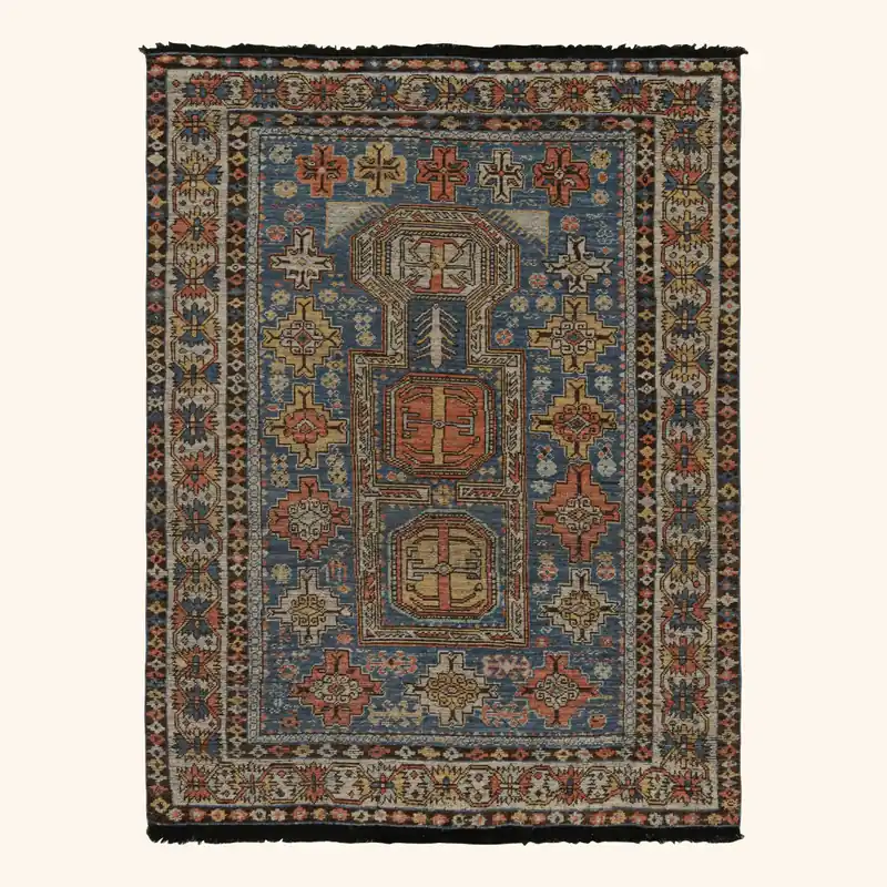 Multi Traditional Wool Rug - 5'1" x 6'11"