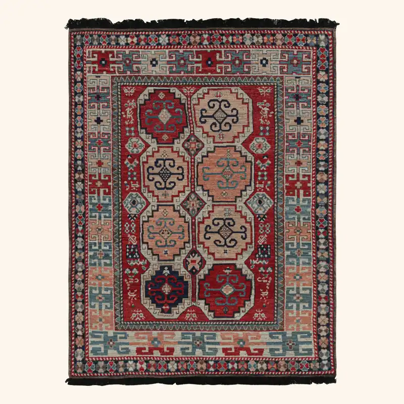 Multi Traditional Wool Rug - 5'5" x 7'2"