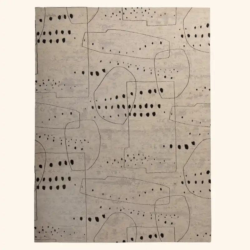 Charcoal Modern Wool Rug - 9' x 12'