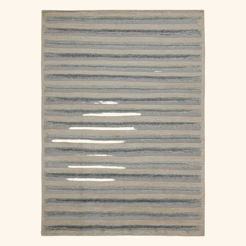Grey Swedish Flatweave Rug - 9'2" x 12'4"