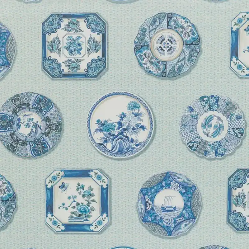 Blue Willow Wallpaper, 11 yard roll - Kravet