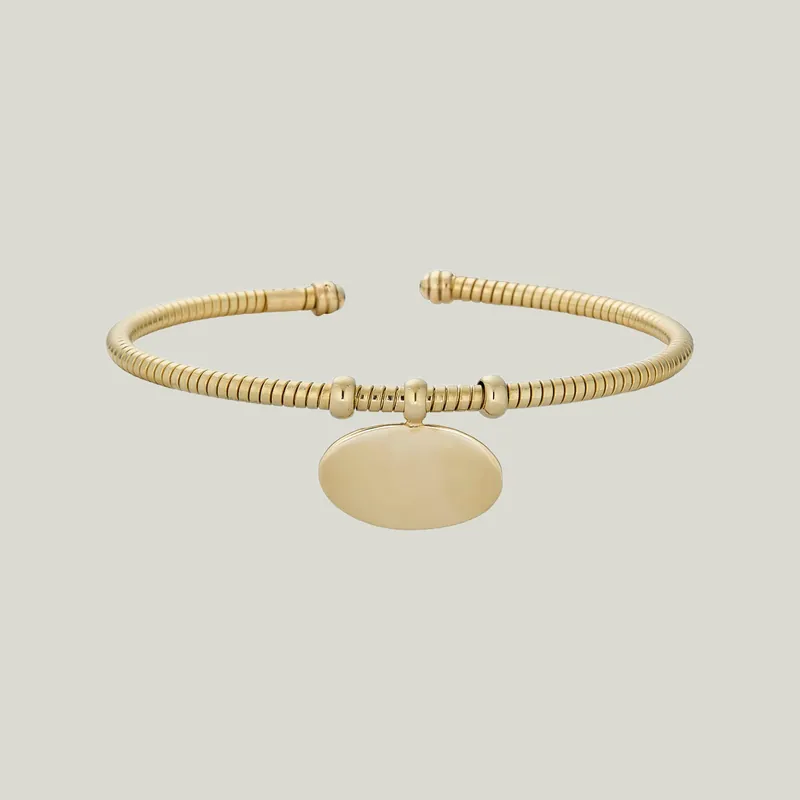 14K Yellow Gold Tubogas Charm Bracelet - Odeon Collection (Leased)