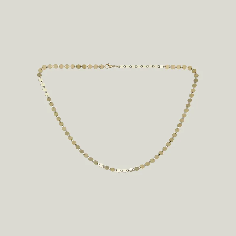 14K Yellow Gold Disc Necklace - Odeon Collection (Leased)