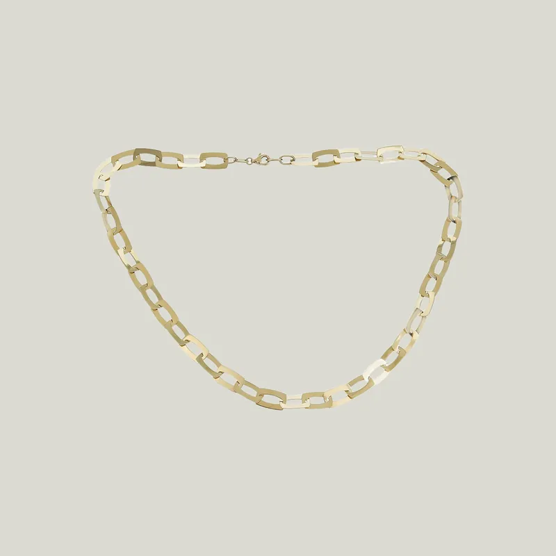 14K Yellow Gold Modern Necklace - Odeon Collection (Leased)