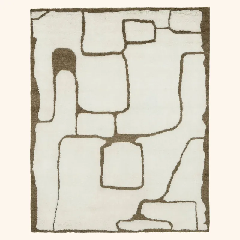 Cream Moroccan Wool Rug - 8' x 10'