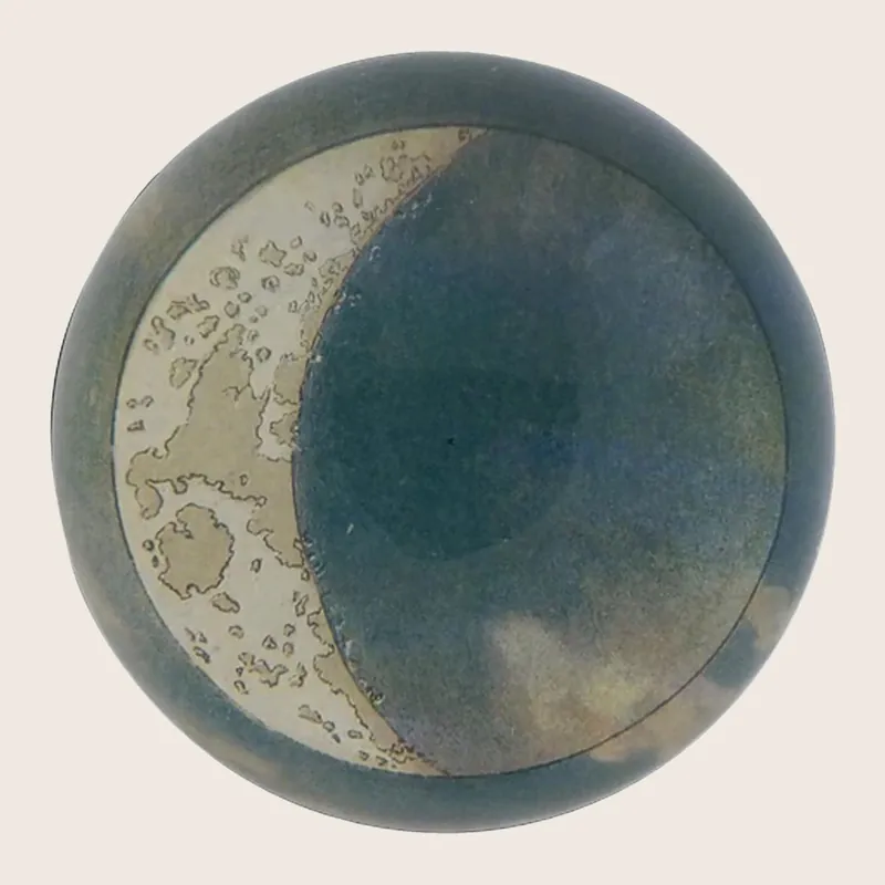 Blue Crescent Dome Paperweight - John Derian
