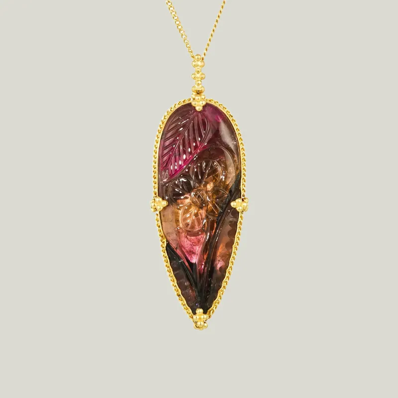 Extra Large Tourmaline 18k One-of-a-Kind Necklace