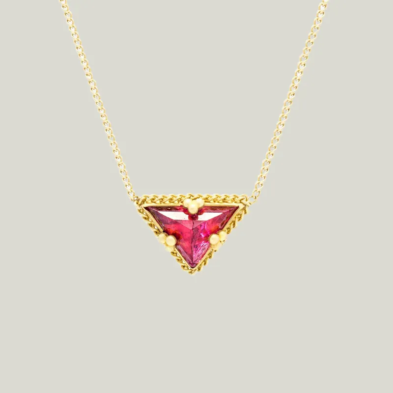 Small Tourmaline 18k One-of-a-Kind Necklace