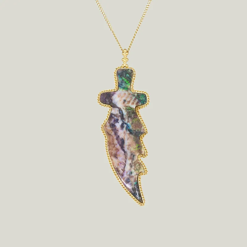 Andamooka Opal 18k One-of-a-Kind Necklace