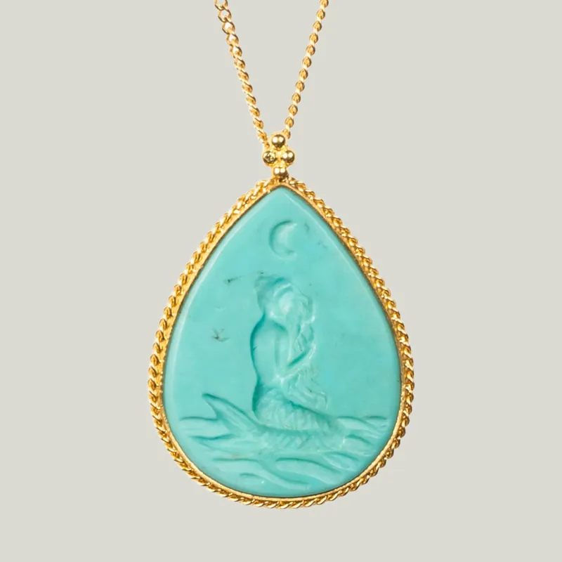 Medium Turquoise 18k One-of-a-Kind Necklace
