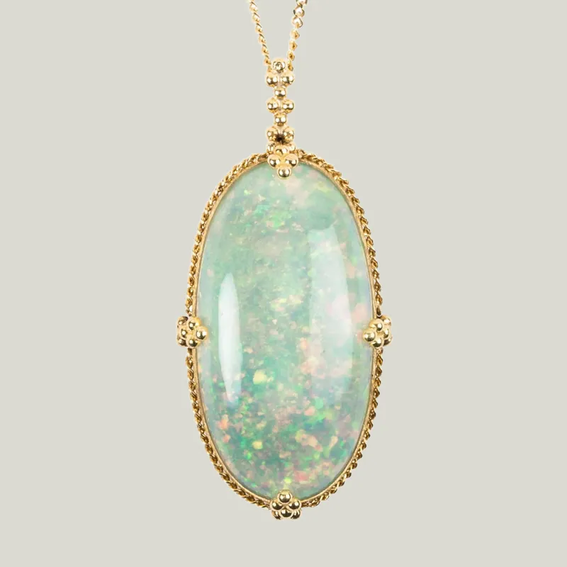 Large Ethiopian Opal 18k One-of-a-Kind Necklace