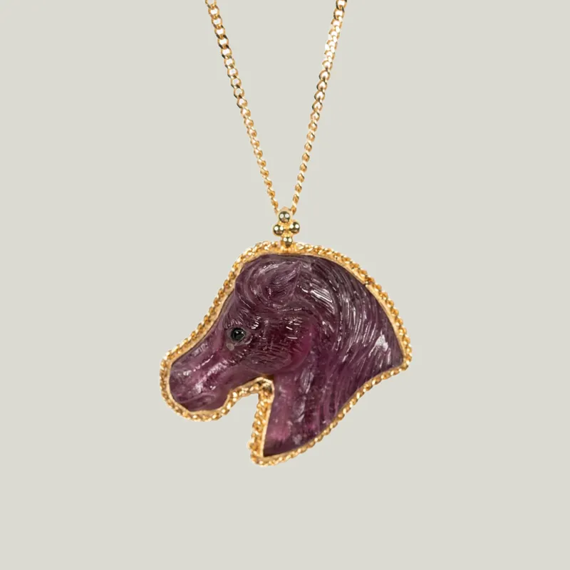 Large Tourmaline 18k One of a Kind Necklace - Amali (Consigned)