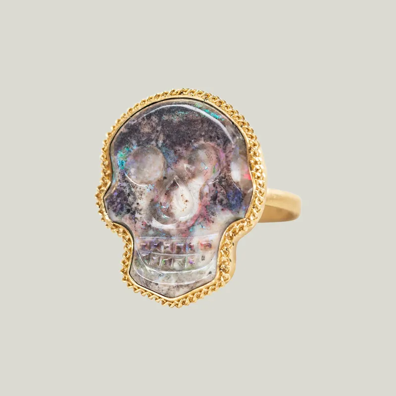 Andamooka Opal 18k One-of-a-Kind Ring