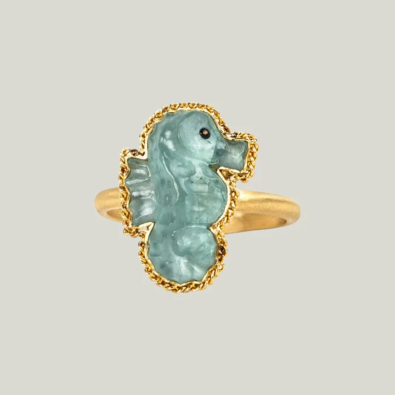Aquamarine 18k One-of-a-Kind Ring