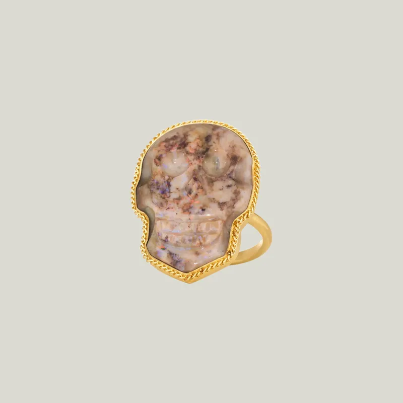 Large Andamooka Opal 18k One of a Kind Ring - Amali (Consigned)