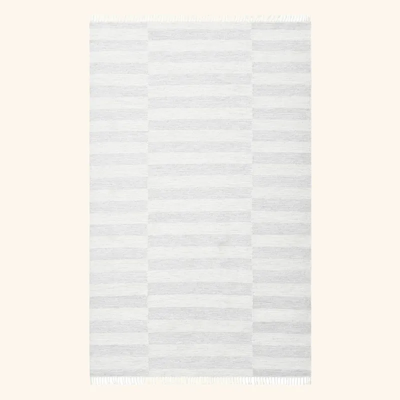 Ivory Flatweave Indoor Outdoor Rug - 9' x 12'