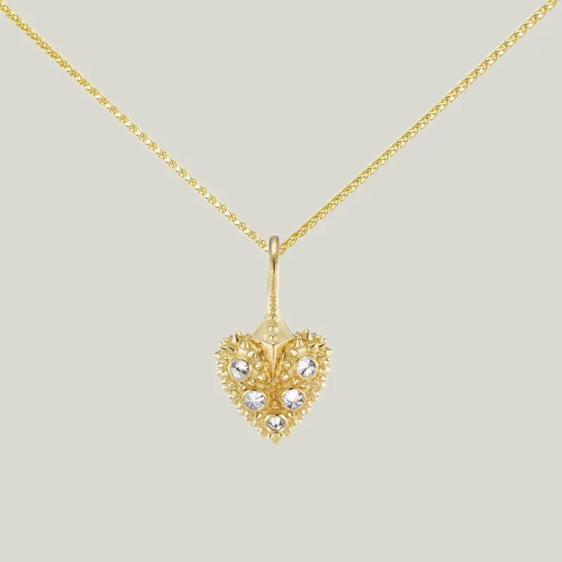 Pierce Your Heart Mini Diamond Heart Necklace - AnaKatarina Design (Consigned)