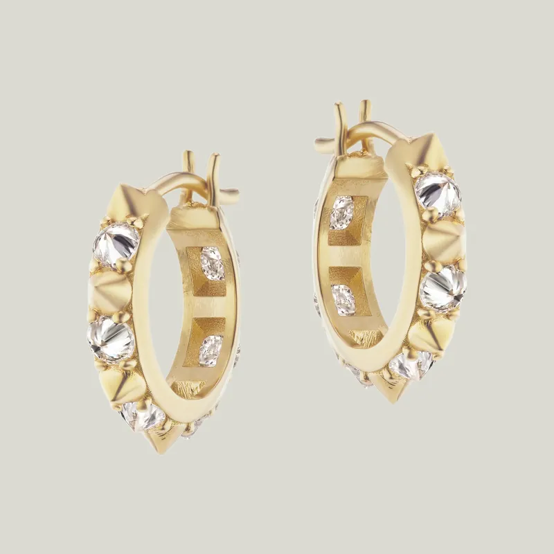 Valerie Diamond Mini Hoops - AnaKatarina Design (Consigned)