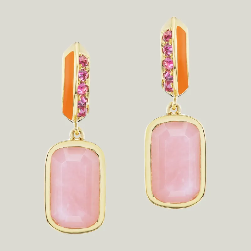 Sweet, Happy Life Pink Tourmaline Drop Earrings - AnaKatarina Design (Consigned)
