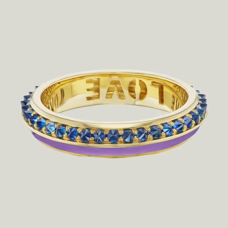 Sweet, Happy Life Blue Sapphire Stacking Ring - AnaKatarina Design (Consigned)