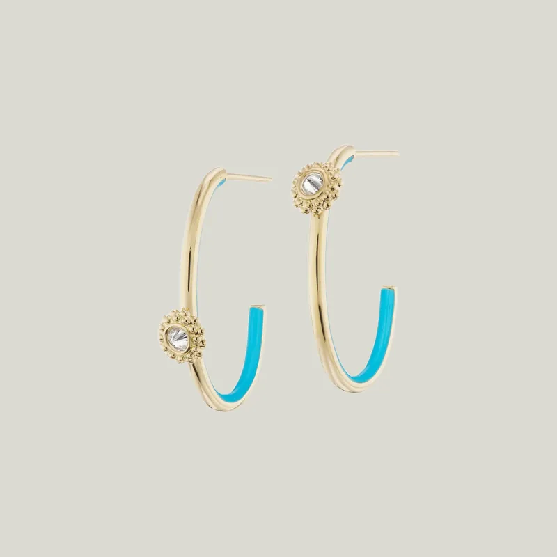 4 Elements Water Hoop Earrings - AnaKatarina Design (Consigned)