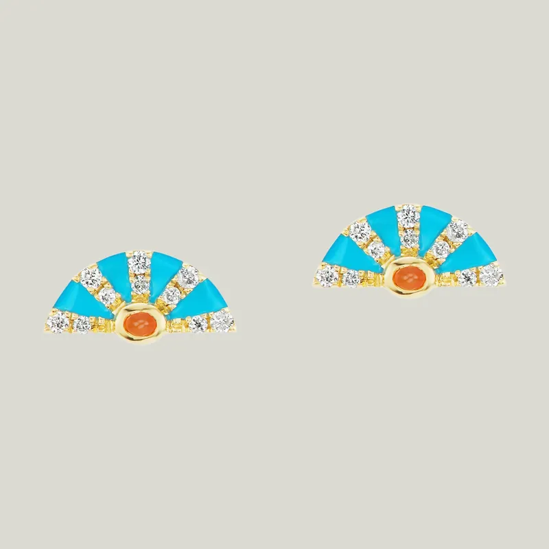 4 Elements Fire Stud Earrings - AnaKatarina Design (Consigned)